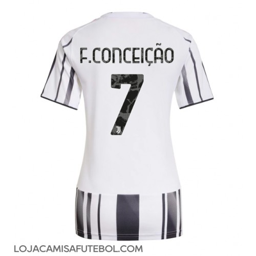 Camisa de Futebol Juventus Francisco Conceicao #7 Equipamento Principal Mulheres 2025-26 Manga Curta